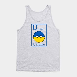 U is for Ukraineball Tank Top